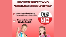 Protest Młodzieży Wszechpolskiej w Suchej Beskidzkiej. 