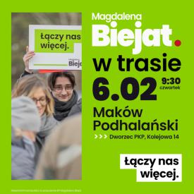 Magdalena Biejat - Kandydatka na Prezydenta pojawi się w Makowie Podhalańskim. 