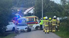 Kolizja pojazdów w Lachowicach. 