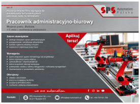 OGŁOSZENIE O PRACĘ - Pracownik administracyjno-biurowy.