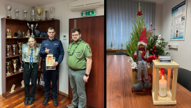 Betlejemskie Światło Pokoju dotarło do Komendy Powiatowej Policji w Suchej Beskidzkiej.