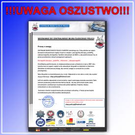 Uwaga. Oszuści podszywający się pod funkcjonariuszy CBŚP piszą wiadomości e-mail. Nie wchodź w żadne linki i załączniki!