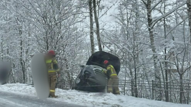 Dwa groźne zdarzenia na DK28. Śnieg i pośpiech znów dały o sobie znać!