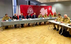 Roczna narada kadry kierowniczej Państwowej Straży Pożarnej województwa małopolskiego.