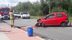 Sucha Beskidzka: Dziecko przewiezione do szpitala po kolizji trzech samochodów