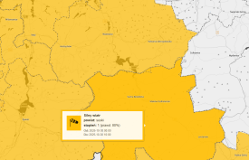 IMGW ostrzega przed silnym wiatrem w powiecie suskim i okolicach. 