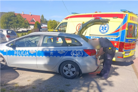 Kolizja w Kukowie. Motocyklistka trafiła do szpitala.