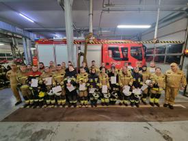 Szkolenie podstawowe strażaków ratowników Ochotniczych Straży Pożarnych.