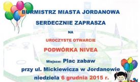 JORDANÓW: Otwarcie Placu Zabaw NIVEA