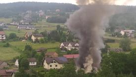 Marcówka: Pożar zakładu stolarskiego