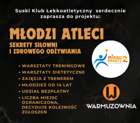 Suski Klub Lekkoatletyczny zaprasza do projektu Młodzi Atleci. 