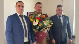 Delegacja z powiatu suskiego z gratulacjami u nowego Komendanta PSP w Myślenicach