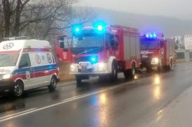 Maków Podhalański - samochód wypadł z drogi. 