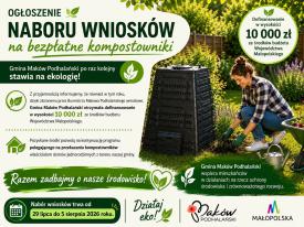 10 tys. zł dofinansowania na kompostowniki. Mieszkańcy Makowa Podhalańskiego mogą składać wnioski.