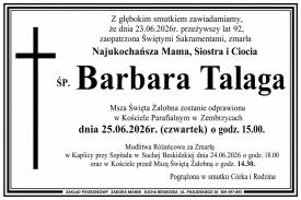 NEKROLOG - Barbara Talaga.