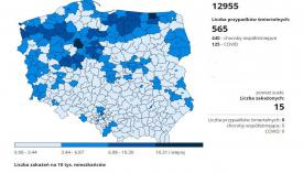 Wzrost liczby zakażeń na koronawirusa