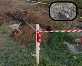 Niebezpieczne znalezisko w Makowie Podhalańskim. Znaleziono dwa niewybuchy.