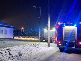 Pożar skrzynki elektrycznej w Makowie Podhalańskim.