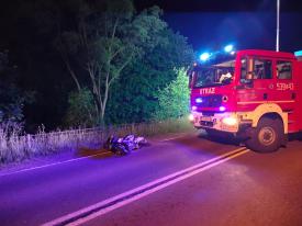Wypadek w Zawoi - działania Straży Pożarnej. 