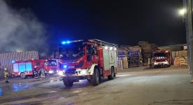 Jordanów: Pożar w tartaku