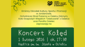 Zaproszenie na ostatnie wspólne kolędowanie w Osielcu.