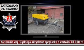 Sprawca kradzieży sprzętu o wartości 40 tys. zł zatrzymany, mienie odzyskane.