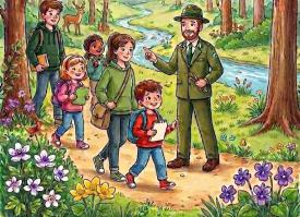 "Złap wiosnę za liść”. Nadleśnictwo Sucha zaprasza dzieci do udziału w konkursie plastycznym.