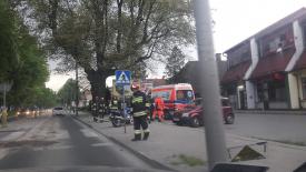 Wypadek z udziałem motocyklisty