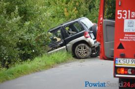 Śleszowice: Samochód w rowie