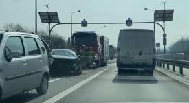 Wypadek w Zembrzycach. Jedna osoba przewieziona do szpitala