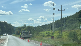 Nowe urządzenie pomiarowe na DK28 (Zembrzyce). 