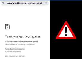 Klikasz w poradnik bezpieczeństwa i… nic. Nietypowy poranek z Alertem RCB.