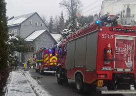 Interwencja straży pożarnej w Makowie Podhalańskim. 