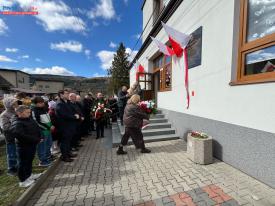 Maków Podhalański - Odsłonięcie tablicy upamiętniającej ppor. Michała Rokosza.