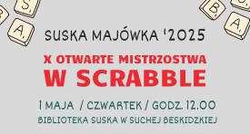 Zapraszamy na X Otwarte Mistrzostwa Scrabble w Bibliotece Suskiej!