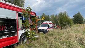 Wypadek podczas prac polowych w Łętowni