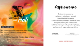 Zaproszenie na koncert &quot;Rozsypała się tęcza na Hali&quot;.