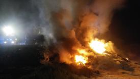 Nocny pożar w Łętowni