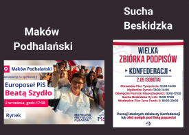 Konfederacja oraz Prawo i Sprawiedliwość w powiecie suskim. 