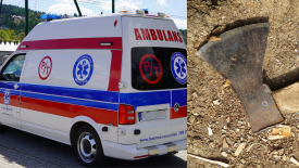 Brutalny atak siekierą w Suchej Beskidzkiej ! 