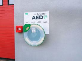 Nowy defibrylator AED w remizie OSP Zawoja Przysłop.