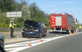 Zembrzyce: Czołowe zderzenie dwóch pojazdów. Jedna osoba ranna