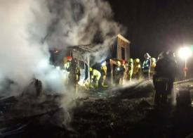 Pożar budynku gospodarczego w Juszczynie. 