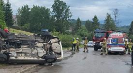 W Bystrej Podhalańskiej dachowało BMW