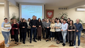 Szkolenia z ochrony ludności i obrony cywilnej w Starostwie Powiatowym w Suchej Beskidzkiej.