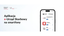 Aplikacja mobilna e-Urząd Skarbowy dostępna na smartfonach.