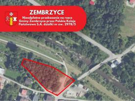 Nowy teren w Zembrzycach. Ma powstać bezpłatny parking, chodnik i poszerzona droga.