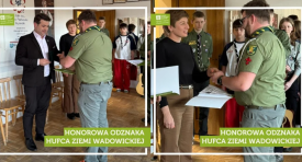 Maków Podhalański: Honorowe Odznaki Hufca wręczone podczas Kominka Harcerskiego.