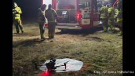 Drony w służbie strażaków. Wspólne ćwiczenia jednostek OSP w powiecie suskim.