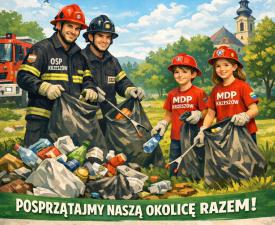 KSRG OSP Krzeszów zaprasza mieszkańców do wspólnej akcji sprzątania Świata.